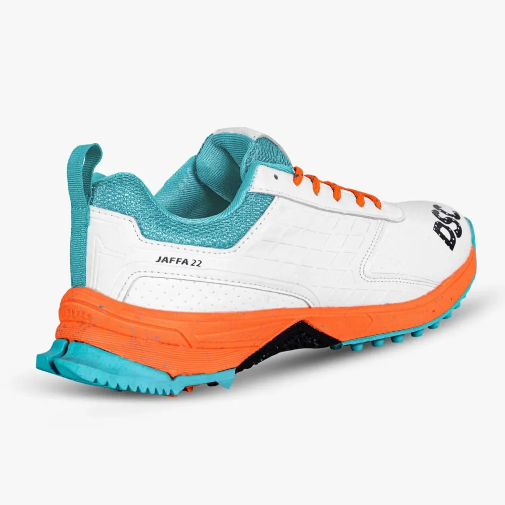 DSC Jaffa 22 Cricket Shoes White Orange - Image 5