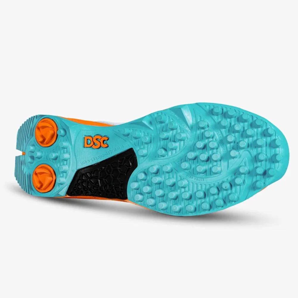 DSC Jaffa 22 Cricket Shoes White Orange - Image 6