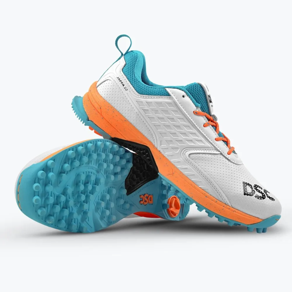DSC Jaffa 22 Cricket Shoes White Orange